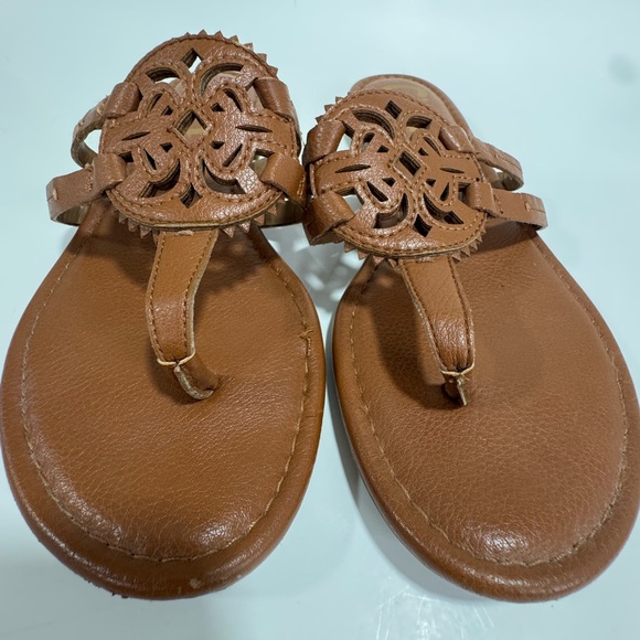 CIRCUS by SAM EDELMAN Womens Canyon Vegan Brown Leather Thongs Flip Flop SZ 71/2 - Picture 4 of 8
